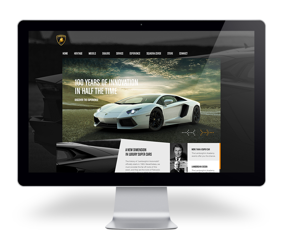 lamborghini car automotive   design ux UI mobile dark corporate online digital modern Interface concept Website