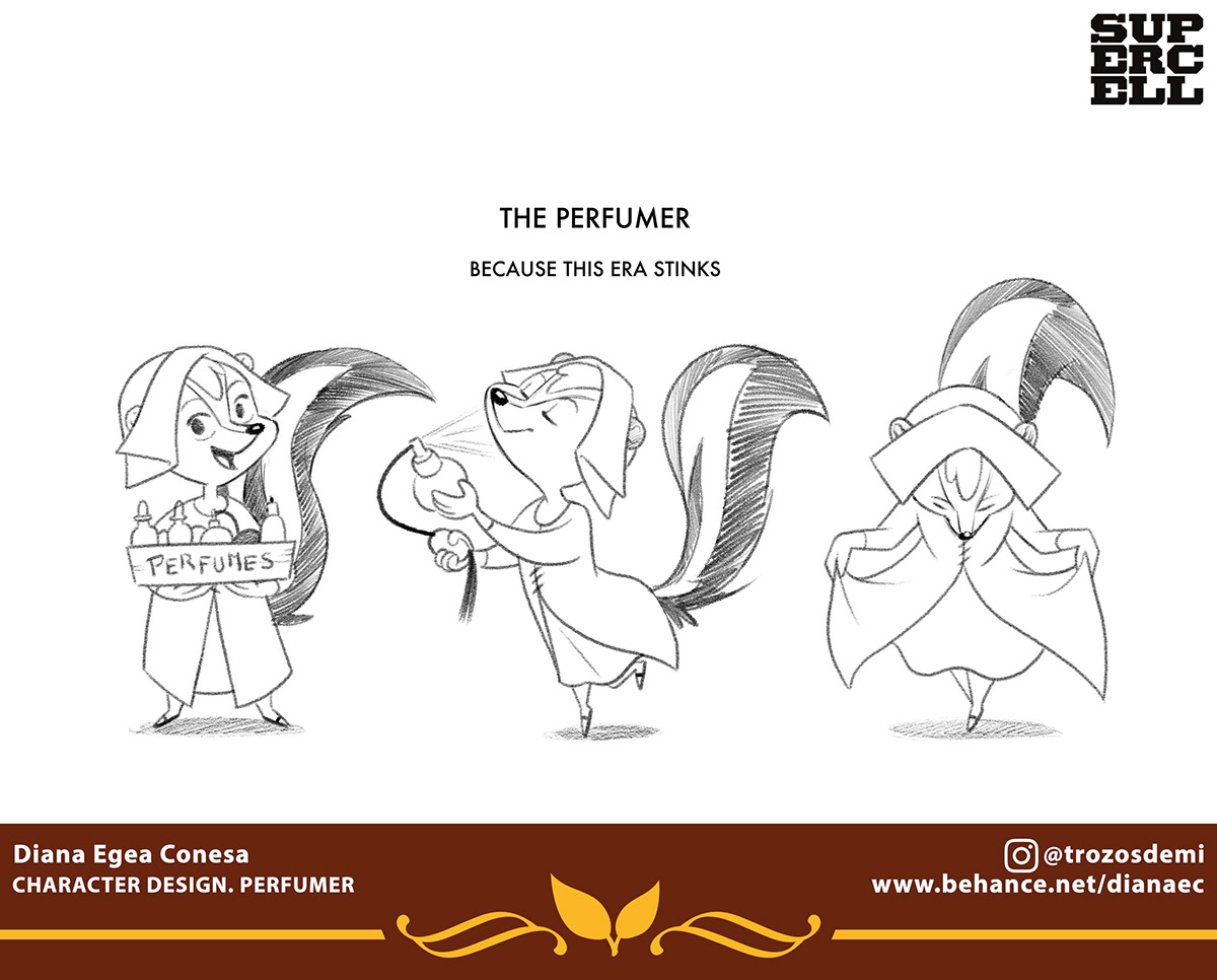 2D cartoon Character design concept art everdale gameart mobile sketch supercell videogame