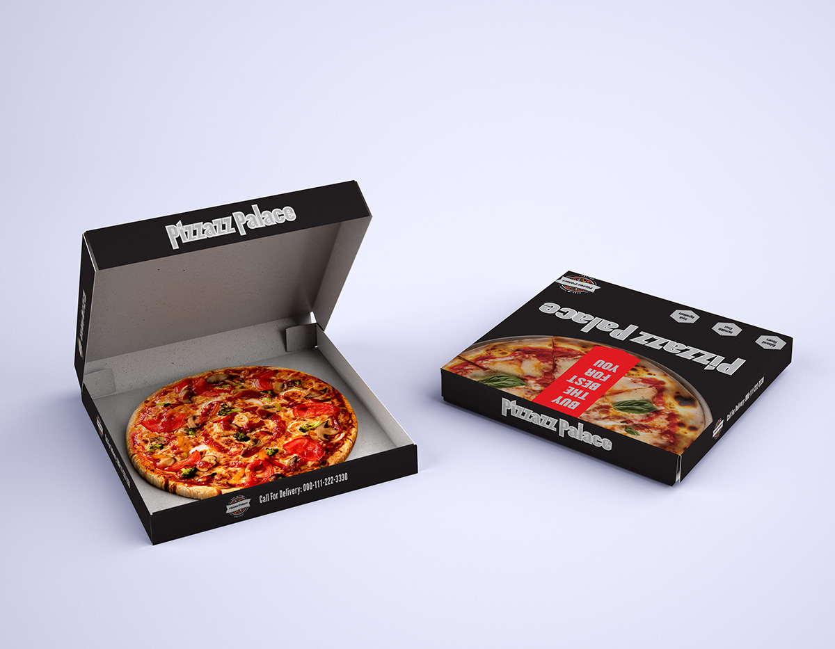 Food Packaging brand identity label design pizza box product packaging box packaging package design  pizza packaging