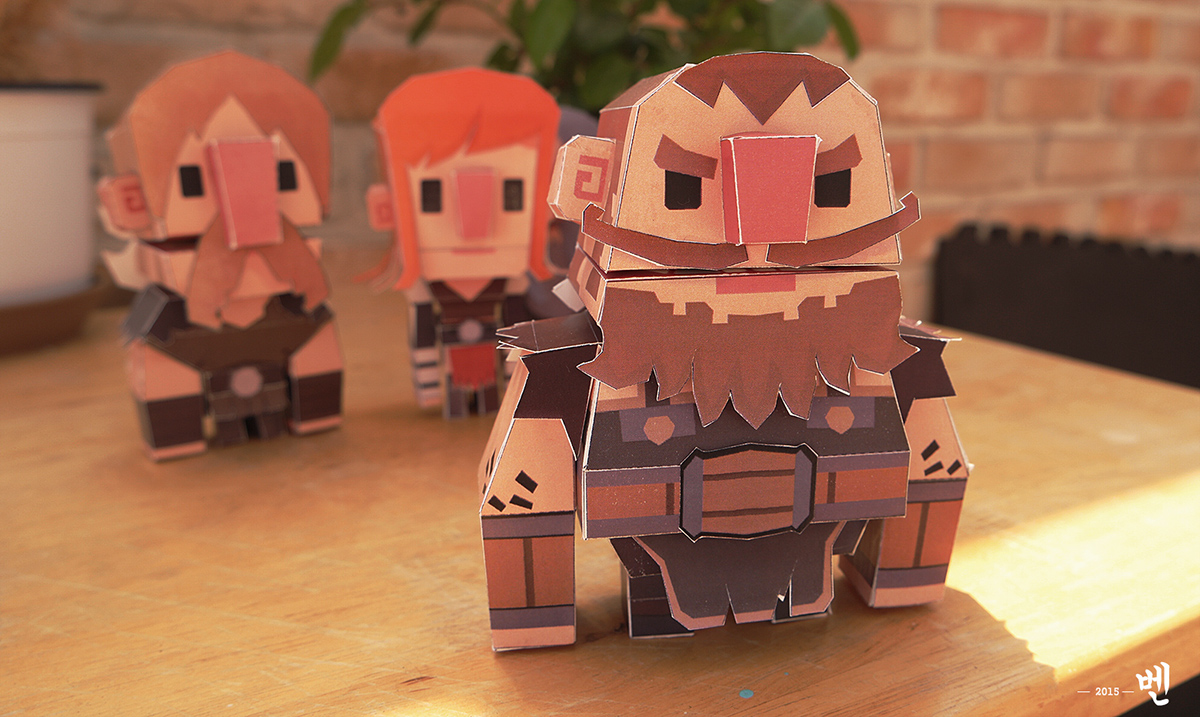 Viking life paper toy paper art papercraft toys