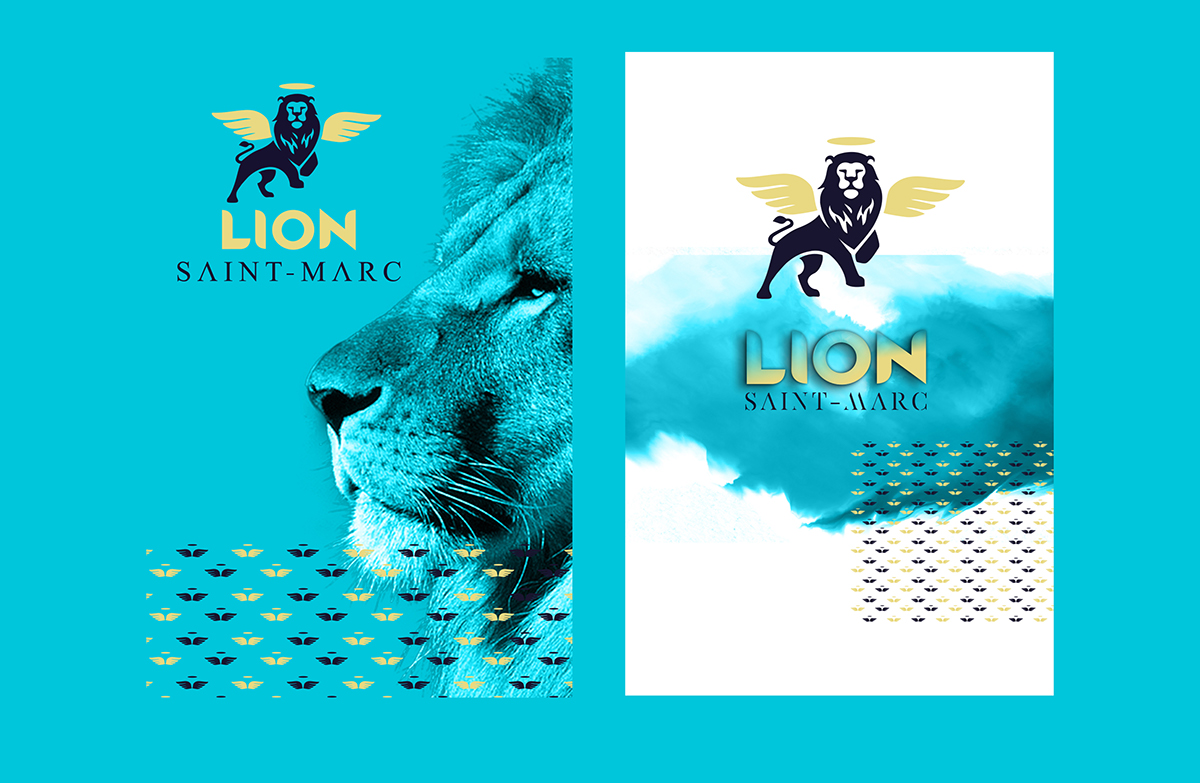 Lion of St marc Leo animal design color Original graphism publicity creation visual