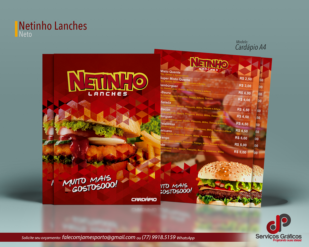 Ponto X Lanches - Cardápio on Behance