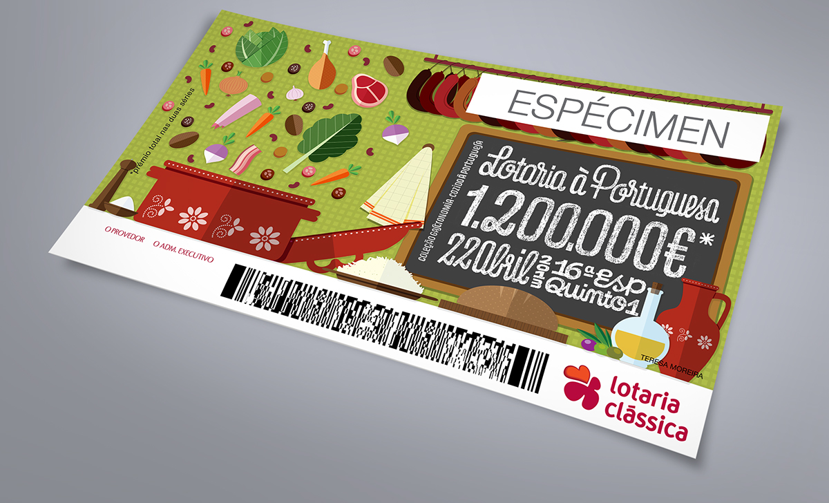 cozido Taluda  Cautela  legumes Enchidos  vegetables callygraphy contest Concurso Portugal Lottery