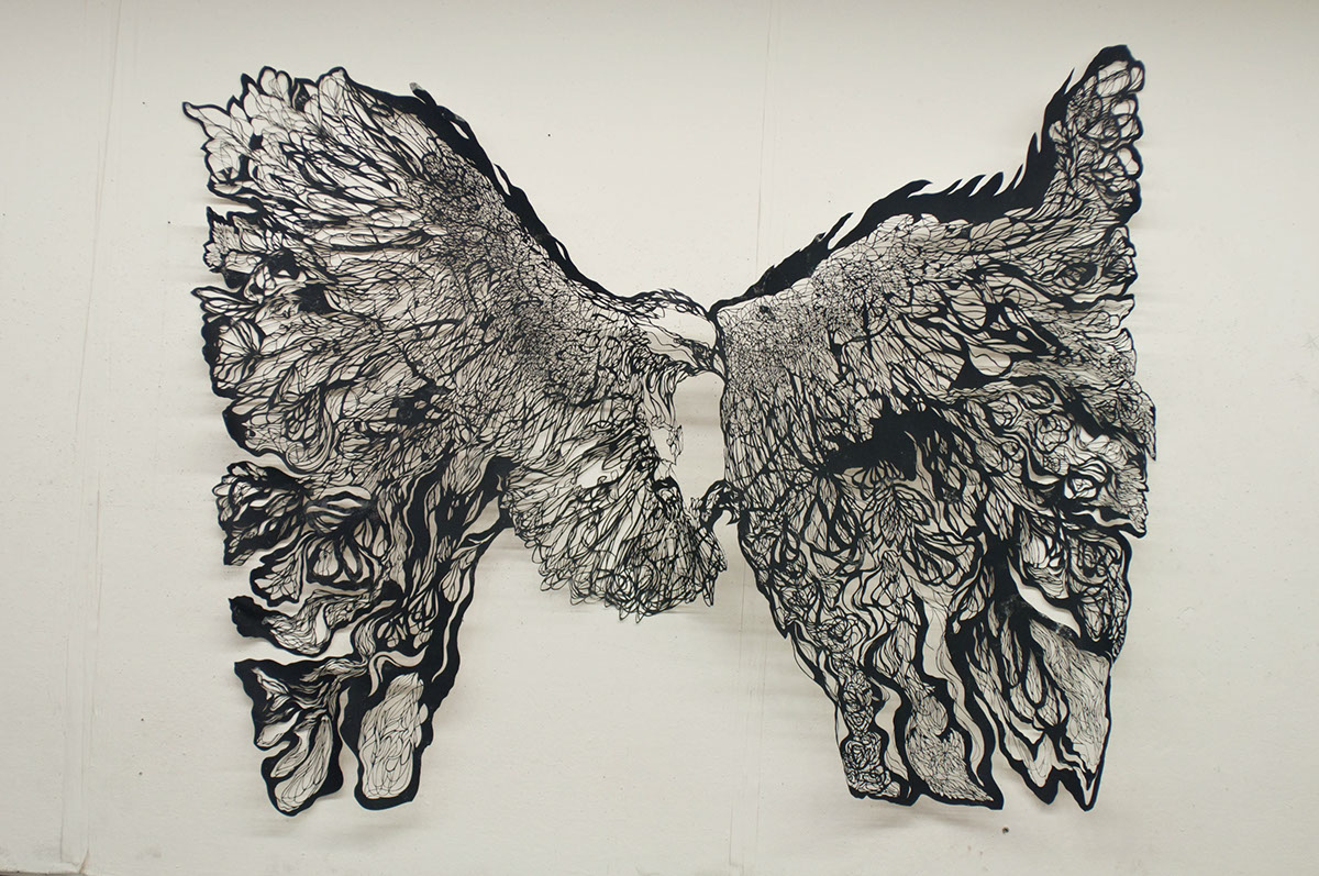 cut-paper cut paper paper art death america eagle flight bird American Dream