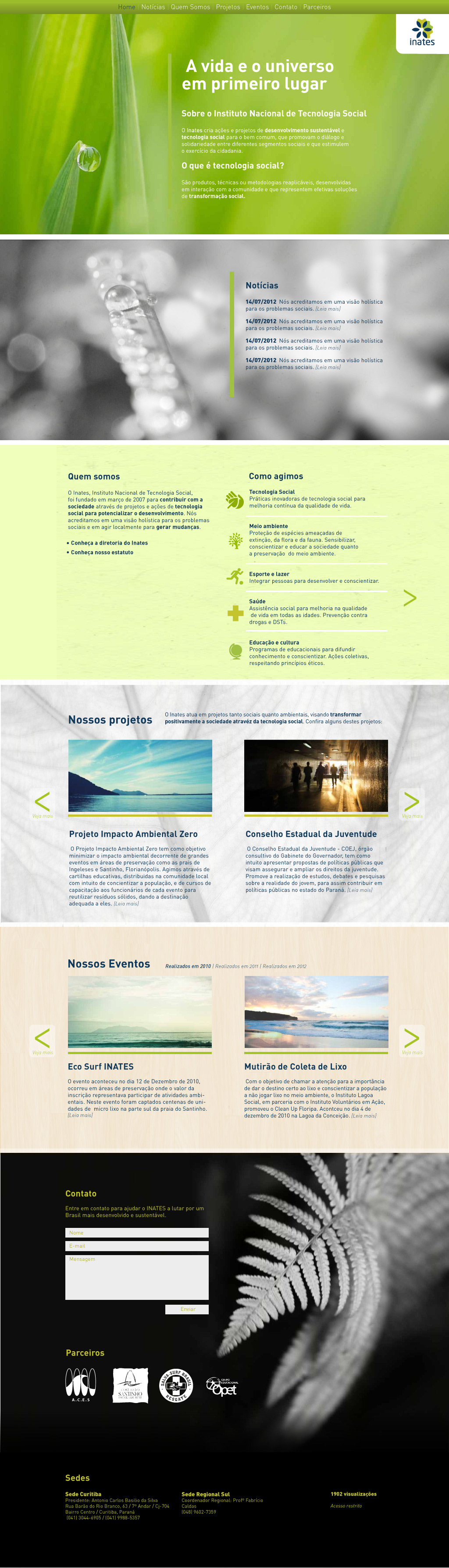 brand identidade visual ong one page site redesign