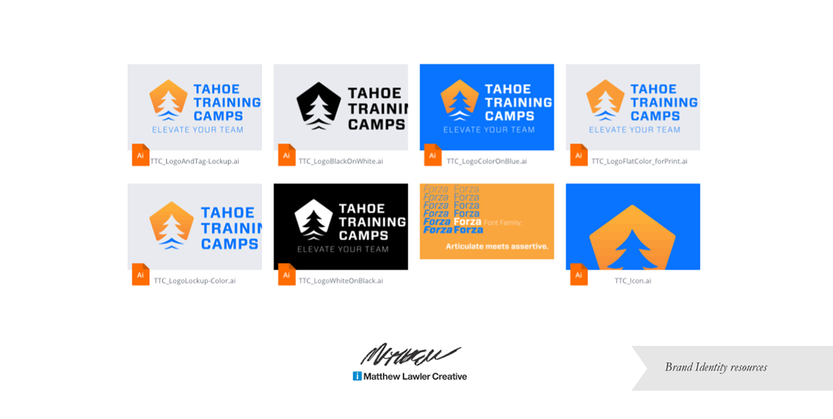 Adobe Portfolio brand identity Logo Design creative process athletics tahoe