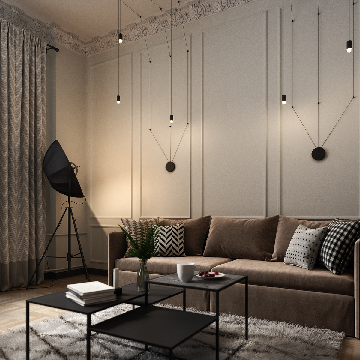 apartments design LOFT interior design  corona render  corona Render 3dsmax