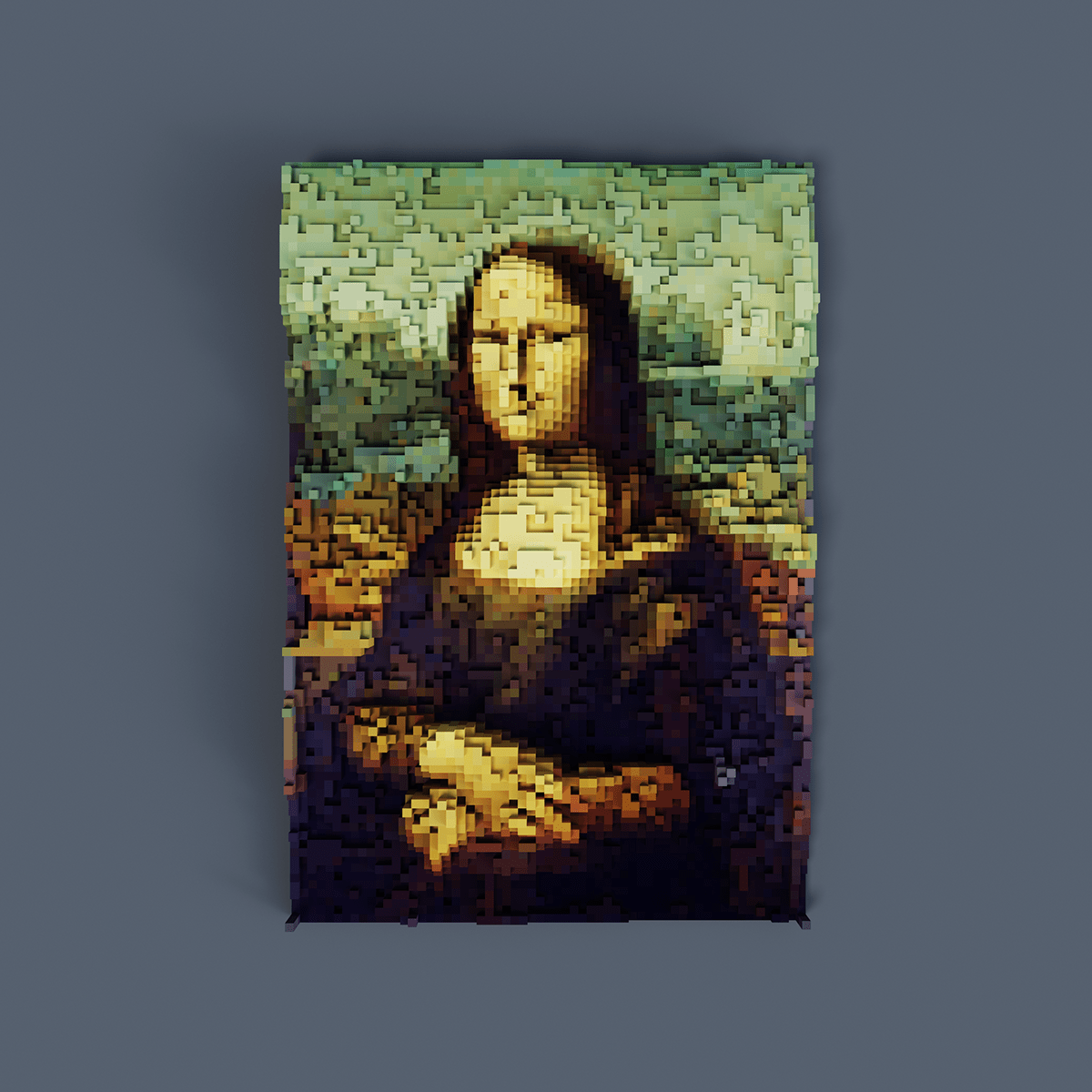 3D art arte blender conceptual Leonardo pixel voxel voxel art