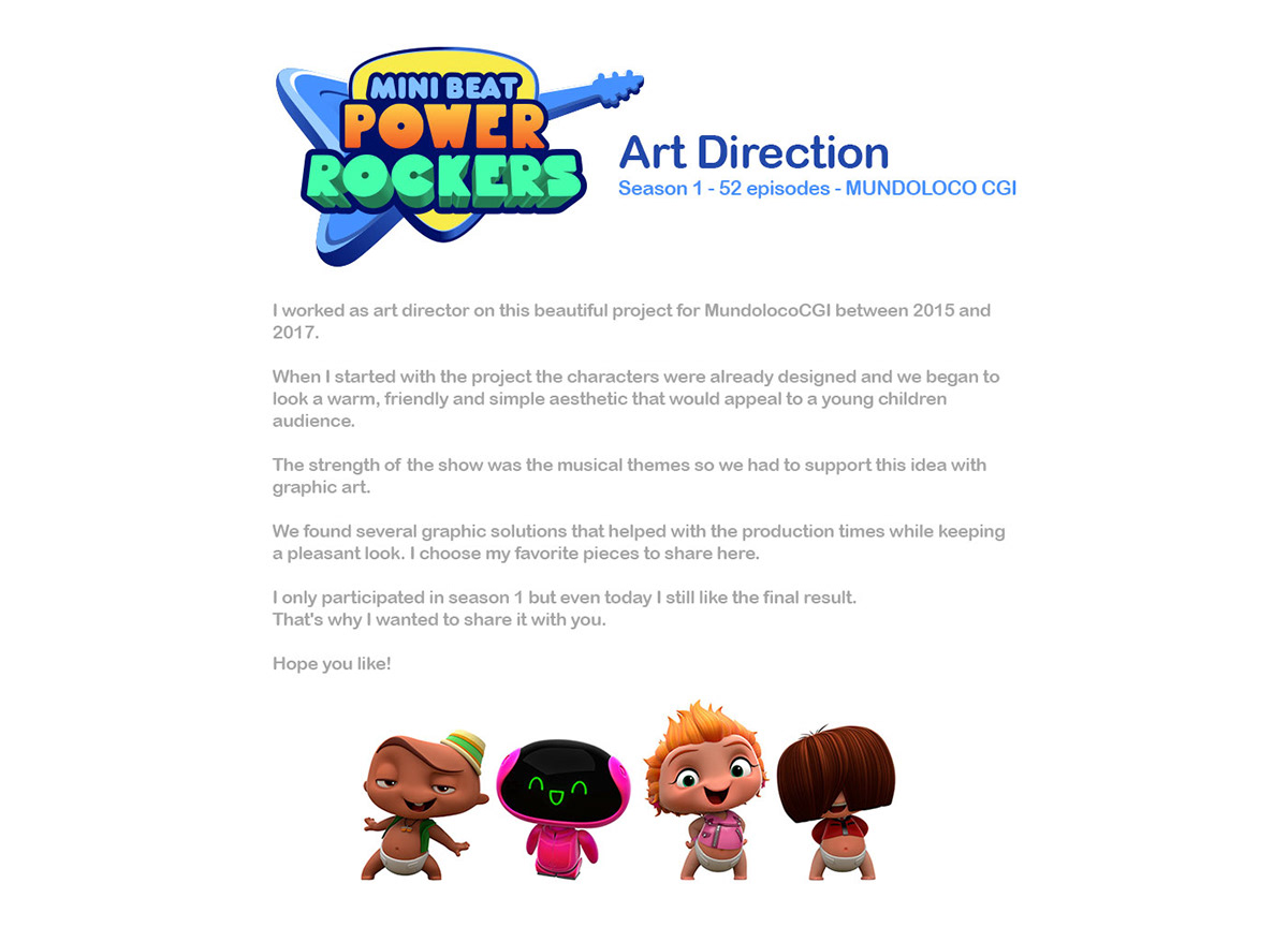 animation  art direction  babies kids mini beat power rockers Show tv series tv show