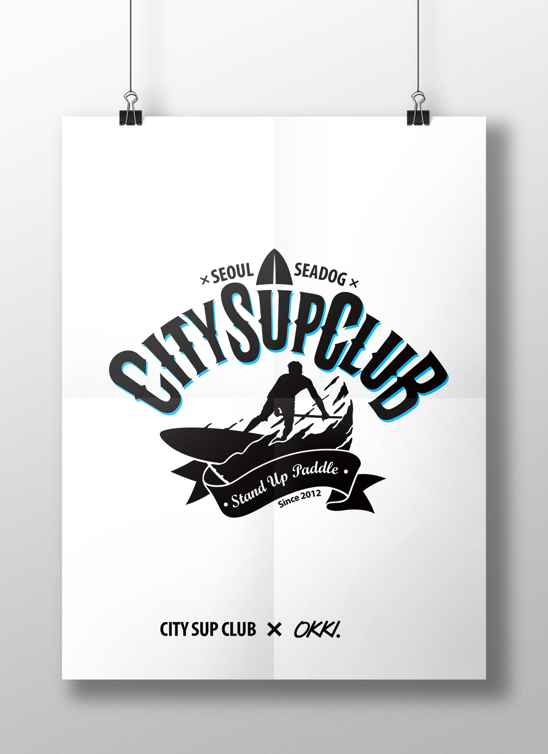 logo graphic BI sup Surf design