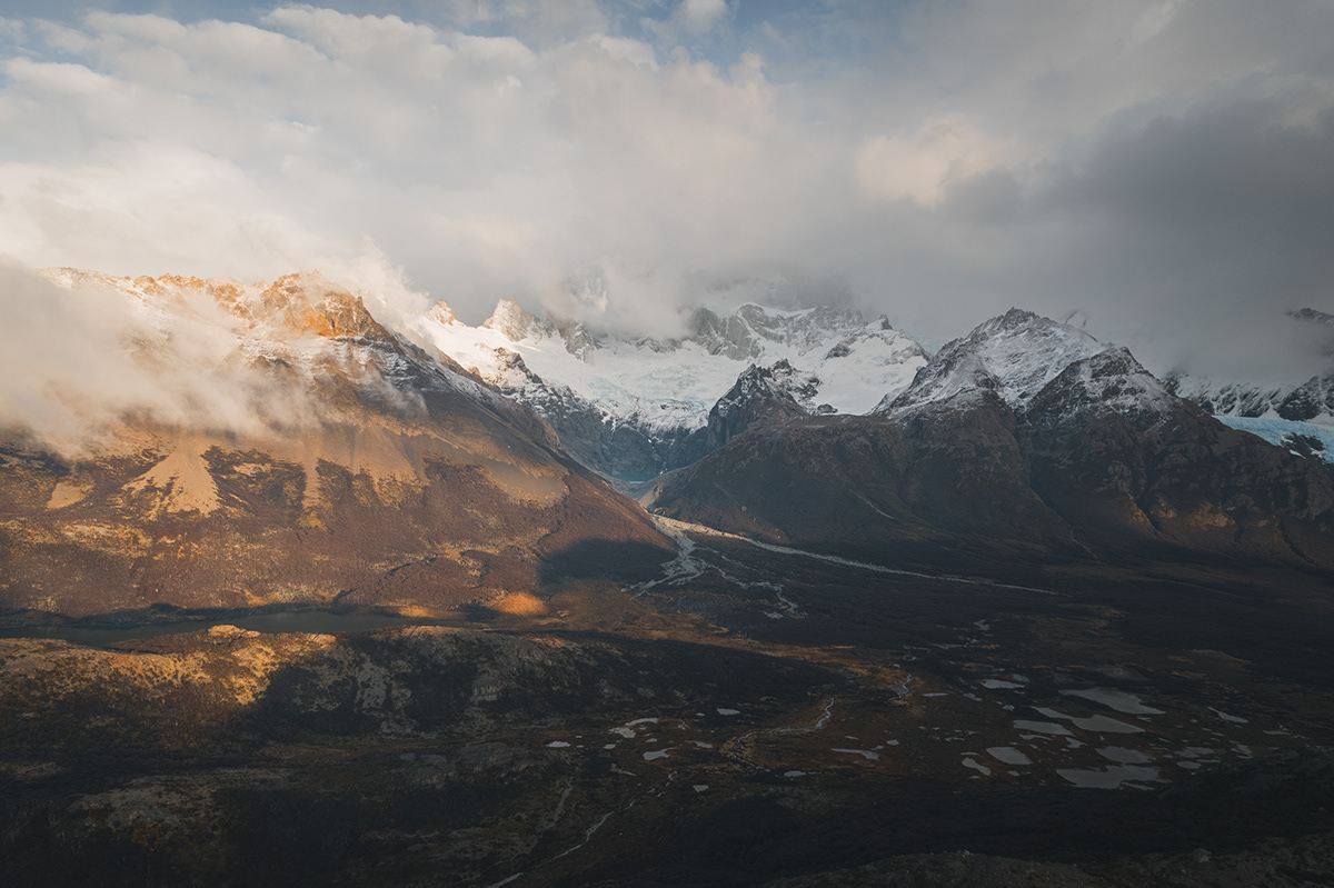 Andes argentina patagonia mountains Landscape Photography  photoshoot adobe Behance Sony