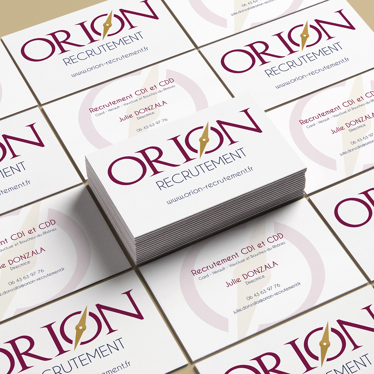 Business card for Orion Recrutement