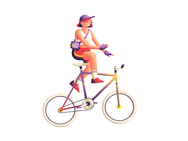 animation  Bicycle Bike Character Character design  design ILLUSTRATION  collab Collaboration