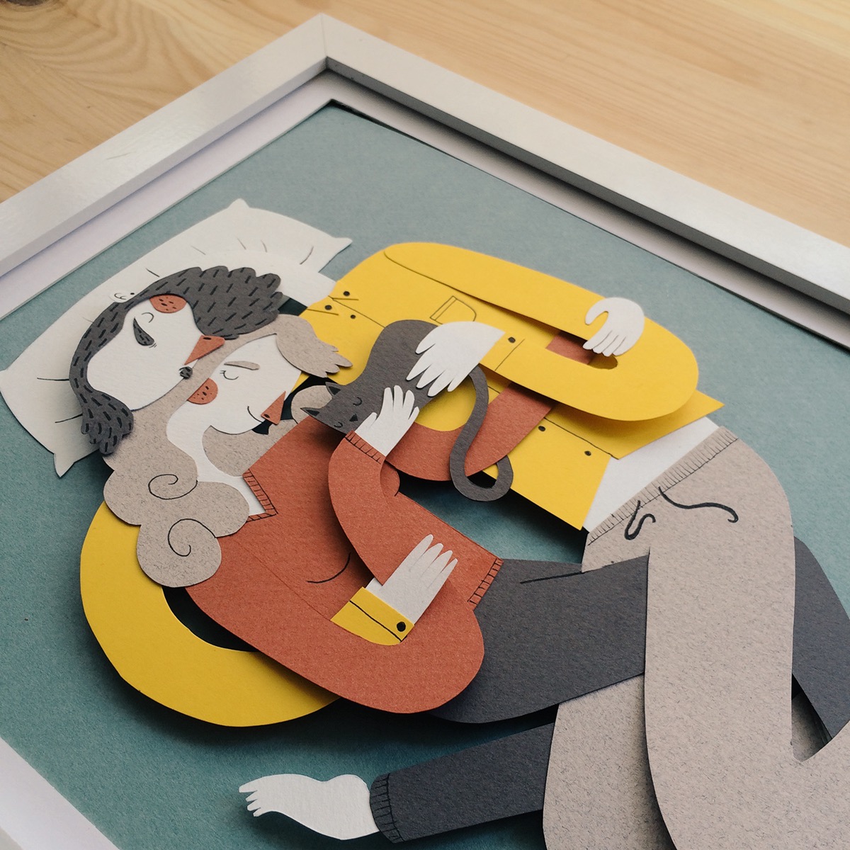 ilustracion ilustradores españoles ilustradores valencianos papercraft paper papercut papercutting la siesta