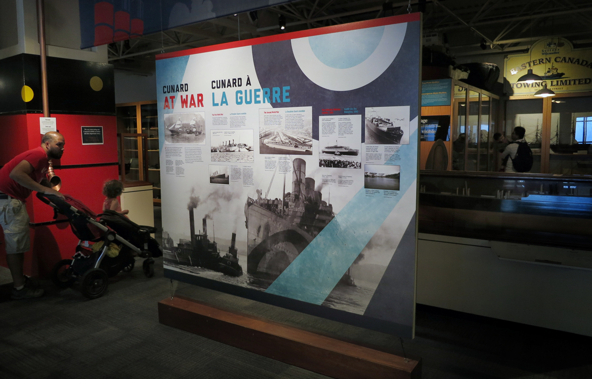 museum maritime atlantic cunard history exhibit interpretive bilingual ships engine