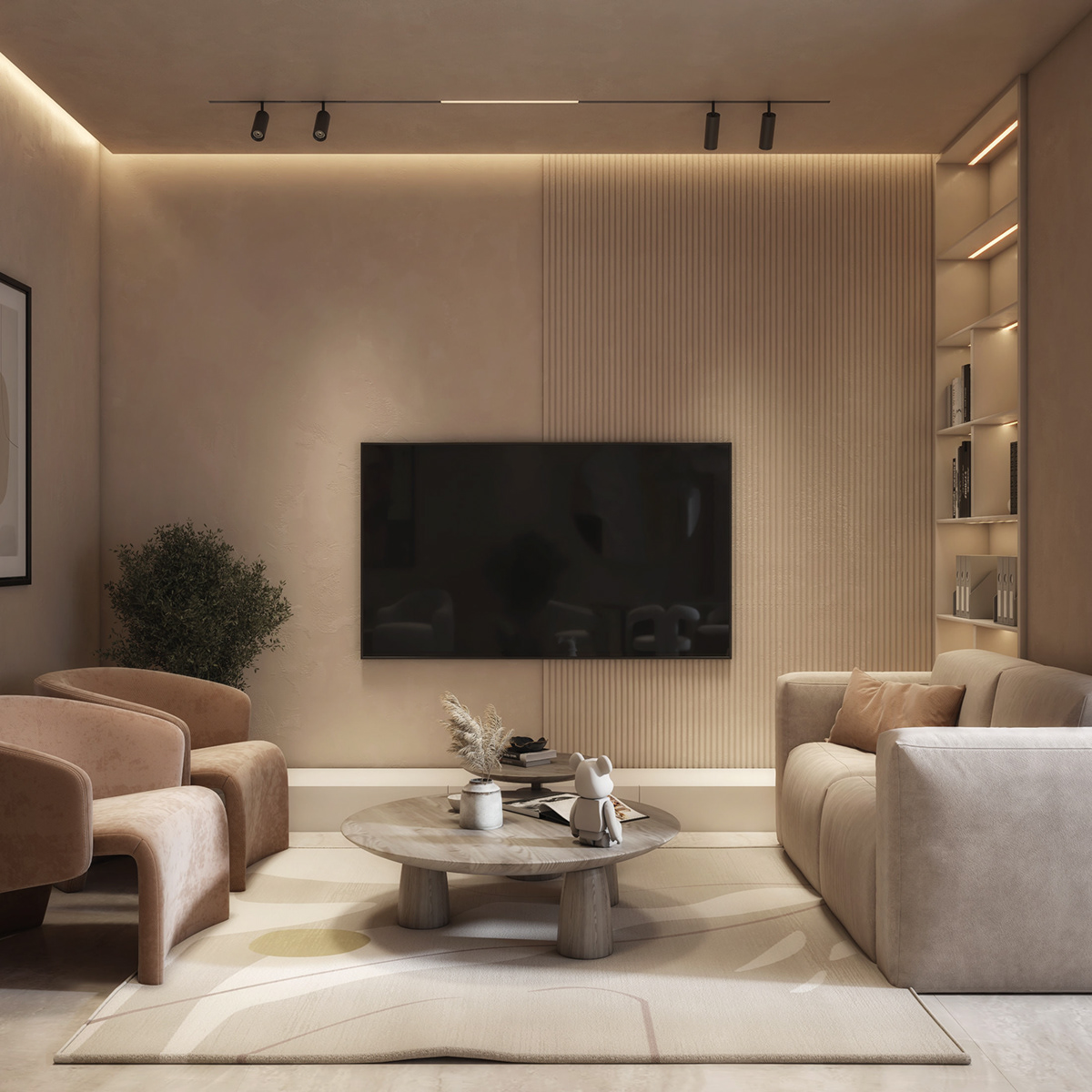minimal modern interior design  vray living room interiordesign visualization Render CGI 3ds max