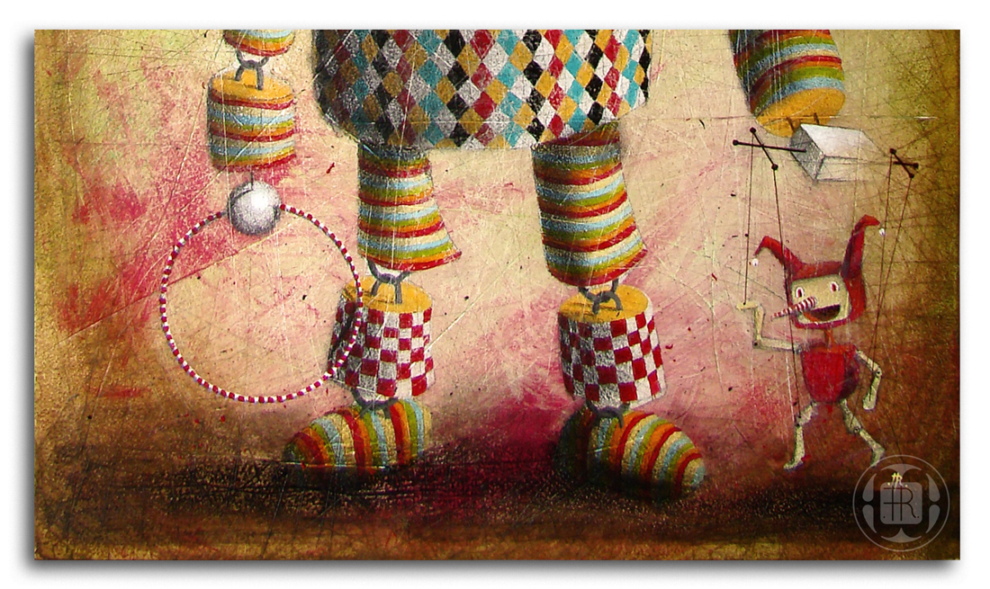 illustrations Paintings Illustrations for children Circus puppet theater  color