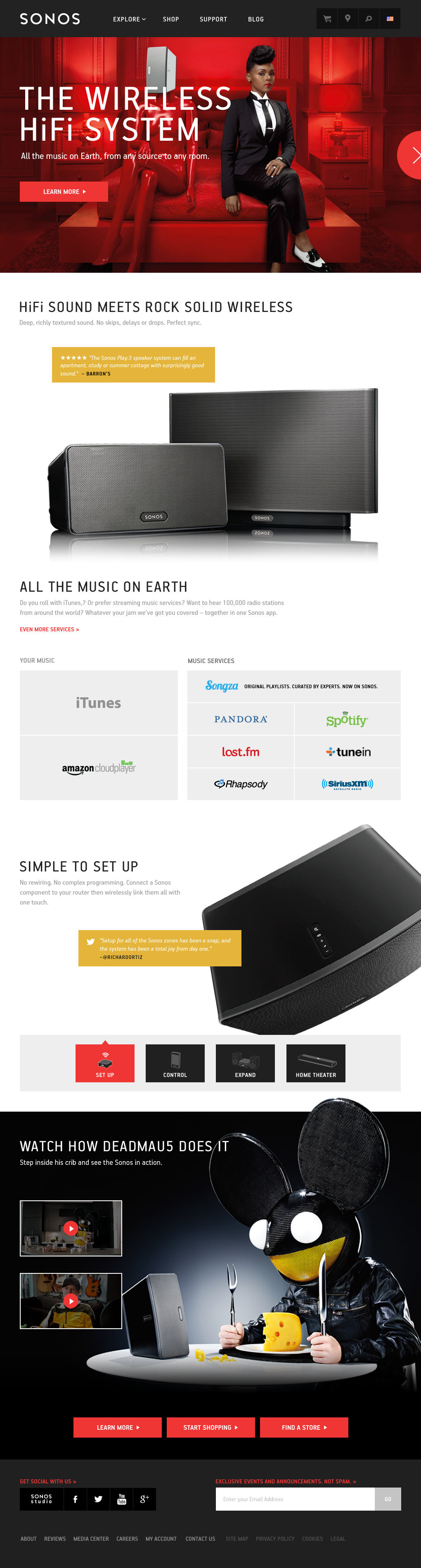 Sonos - Homepage Behance