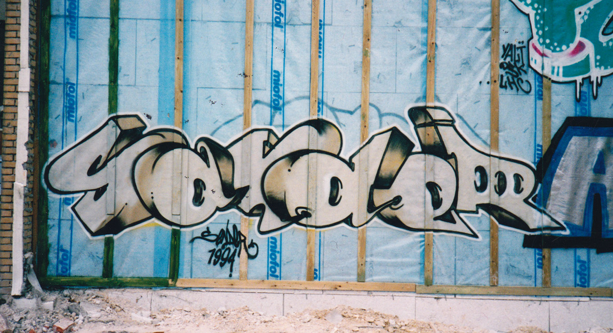 Graffiti Zender Sender Sander Pappot piece Singel Studio newyork TBH