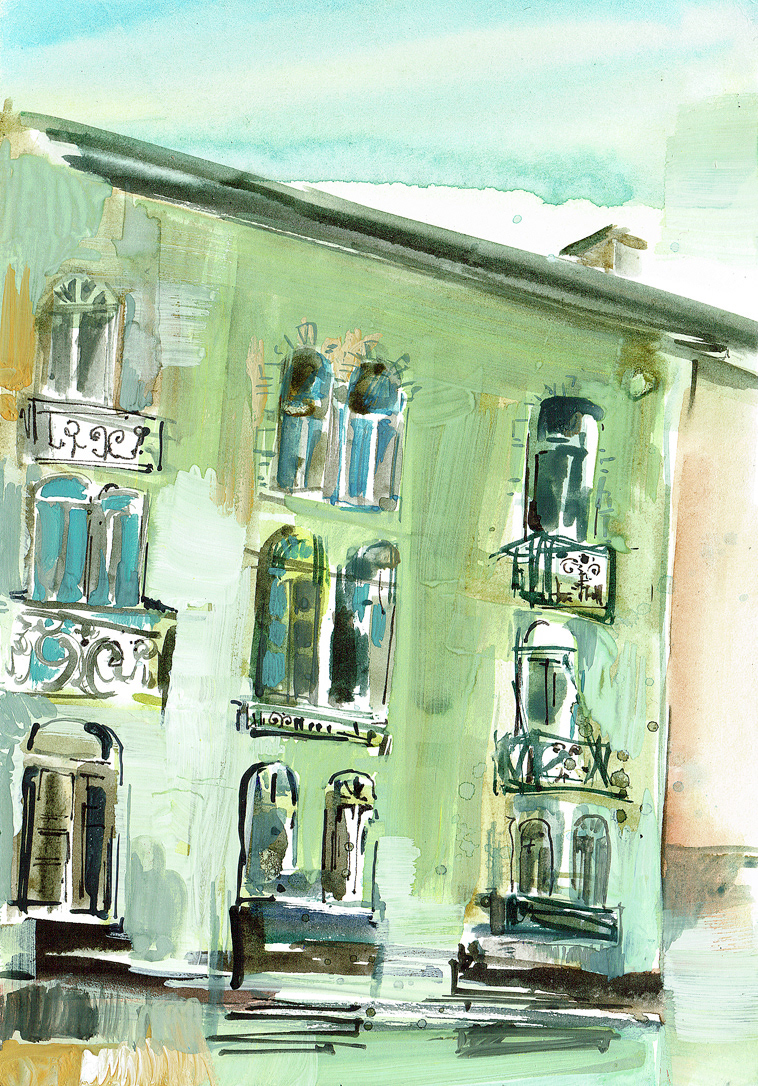 painting art travel prague city old houses My trip to prague along the way I made sketches of the old city center