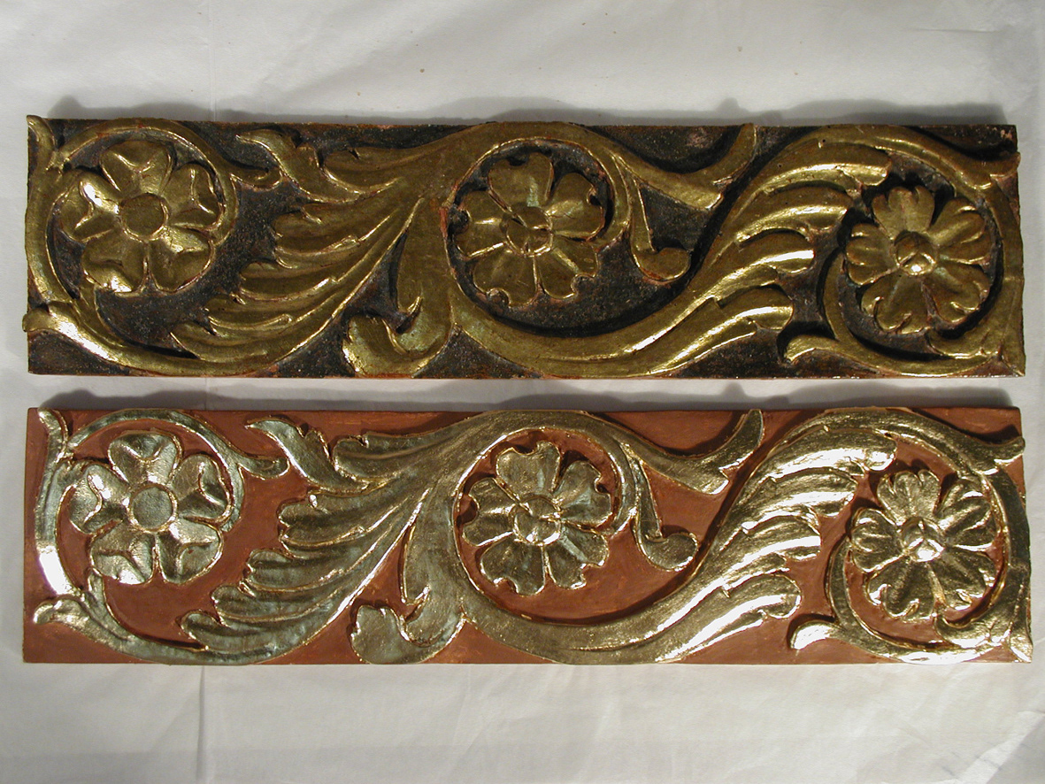 restauración  conservación  Molde  yeso  dorado  Reintegración  oro restoration conservation cast plaster gilded Reinstatement gold