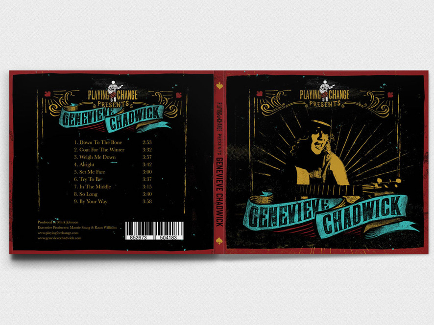 cd Album print Screen-print block colours vintage old school hand-made poster folk blues roots Booklet digipack