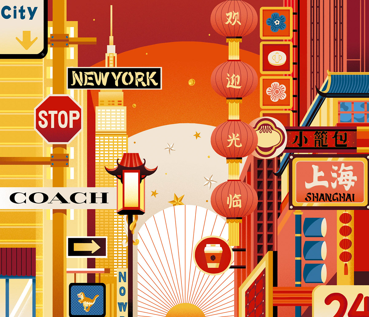 asia china chinatown Coach Fashion  Landscape newyork shanghai sunset Travel