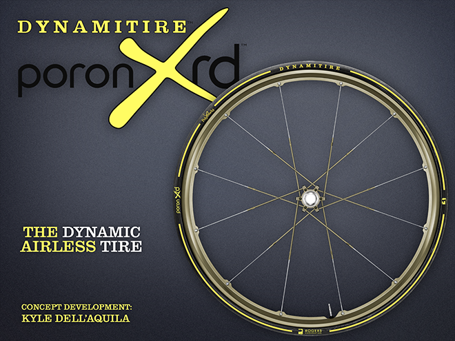 dynamitire wheel Tire tube PORON xrd impact rolling twheel