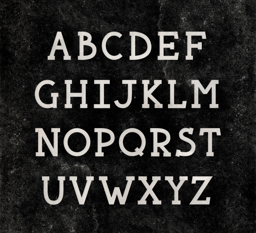 type font mid century Display letters slab serif 50s black and white vintage Retro