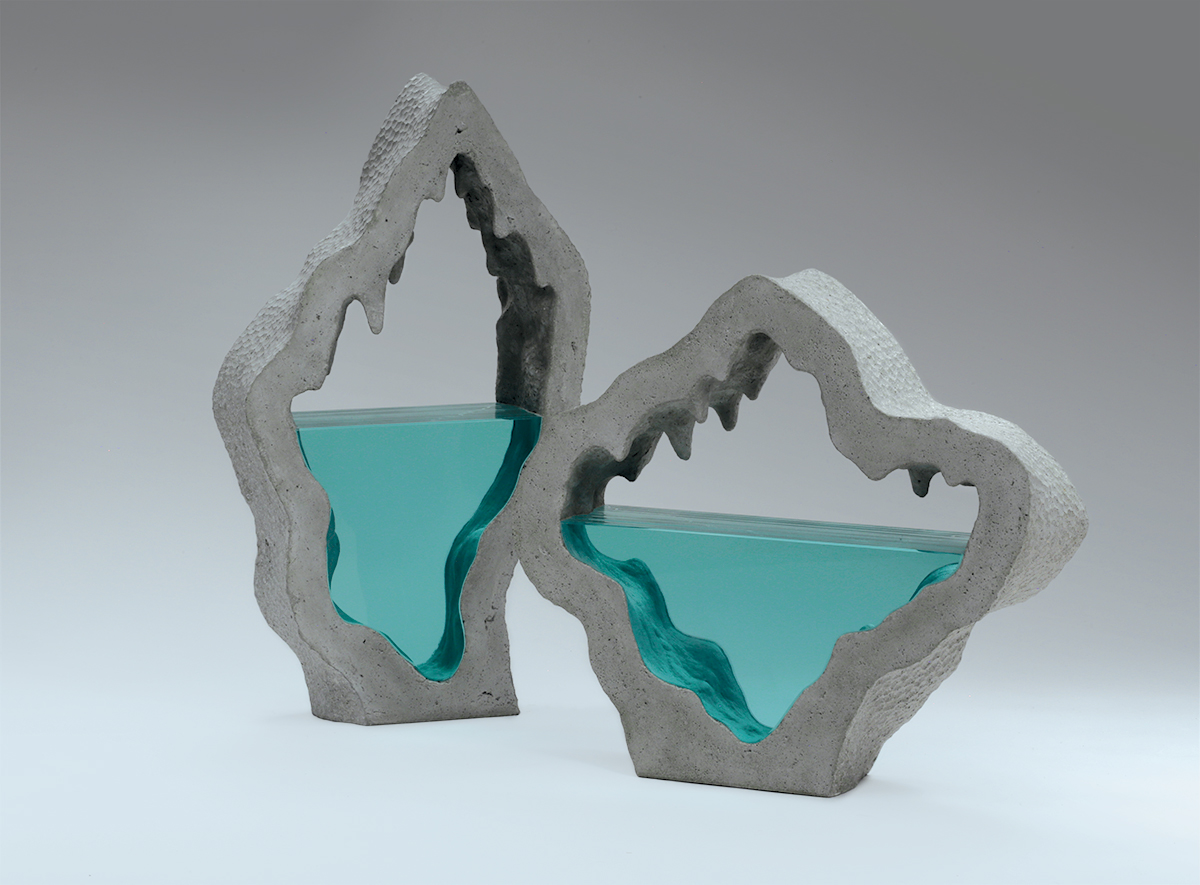 glass glass sculpture concrete Cast Concrete Ocean cave