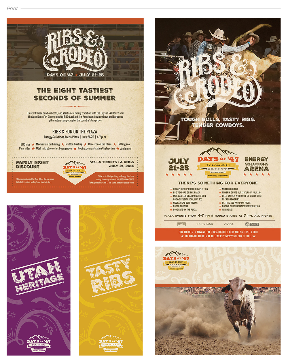 Adobe Portfolio days of '47 rodeo hand-lettering campaign