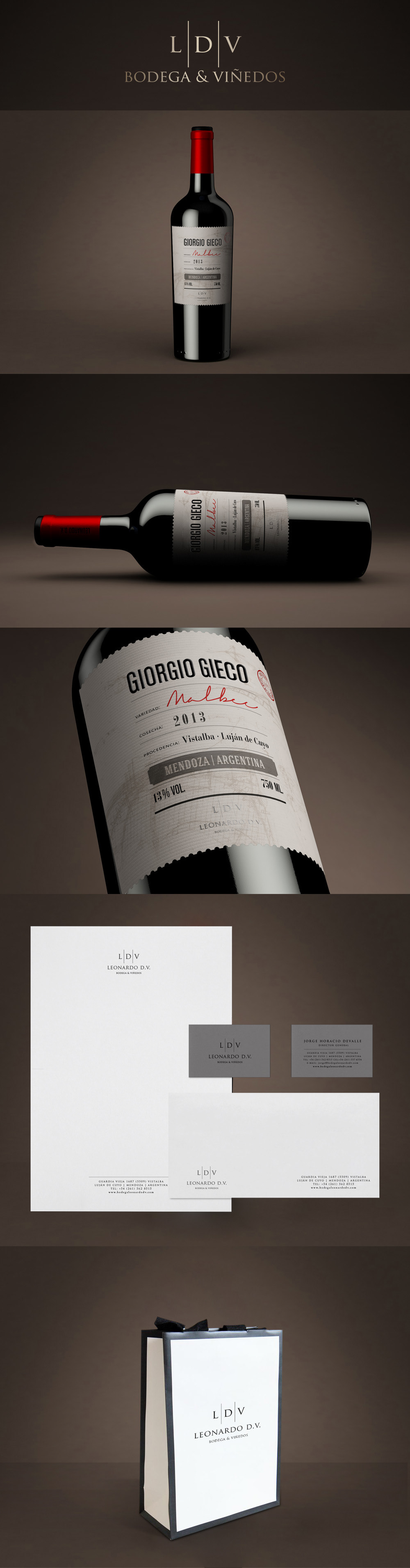 wine Label vino etiqueta estudio iuvaro Leonardo Malbec