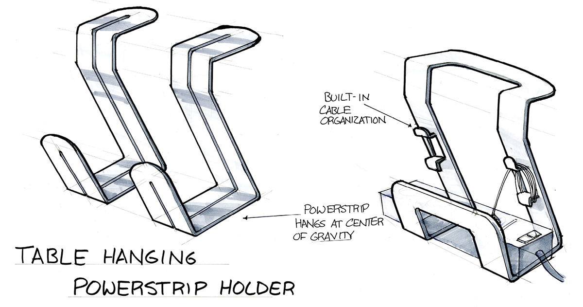 design challenge powerstrip Kikkerland the container store risd