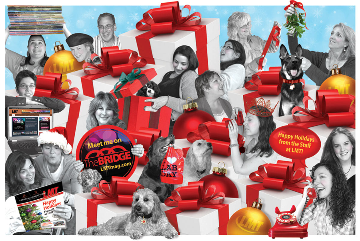 business company staff holiday card end of year lmt communications publishing company Company Holiday Card dogs