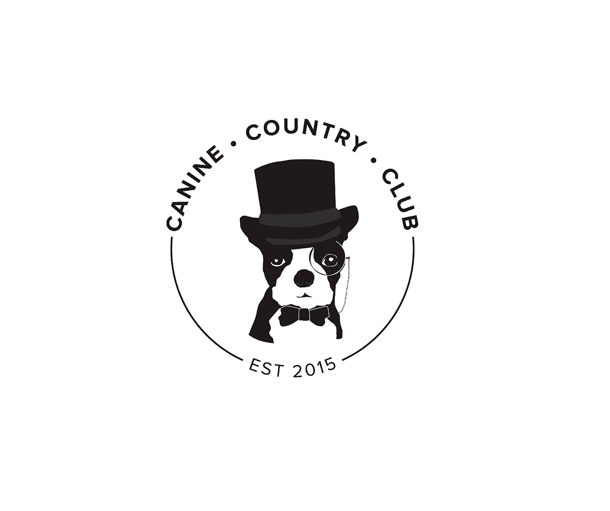Logo Design dog designer black and white