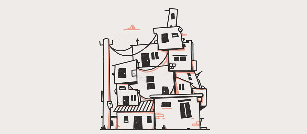 Favela - Brazil, illustration by Cristian Pintos