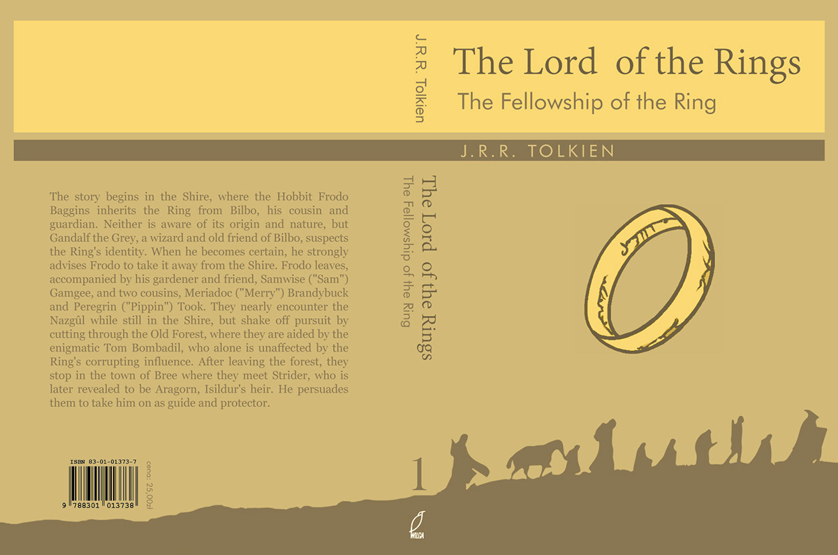 book cover Lord of the rings LOTR Non Commercial