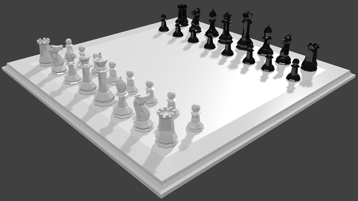 chess Board Low Poly game