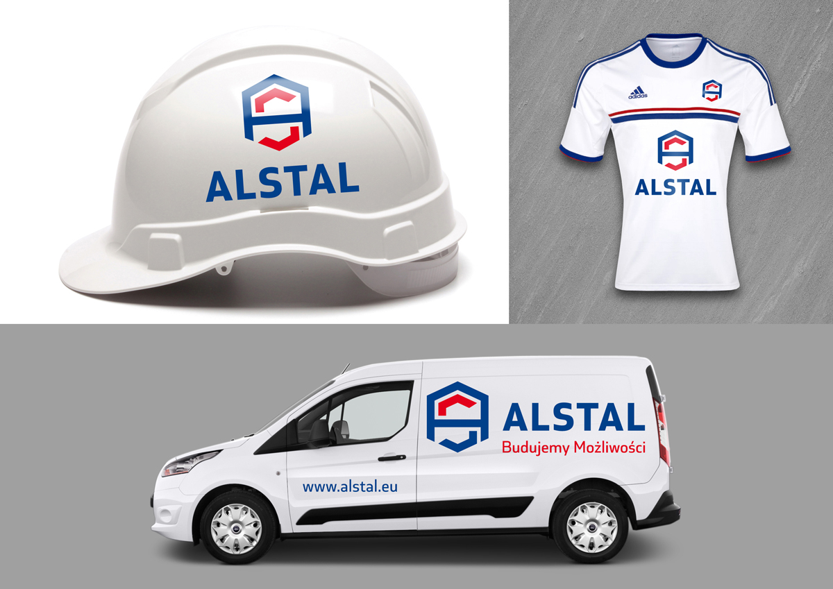 alstal logo identity polska poland building construction