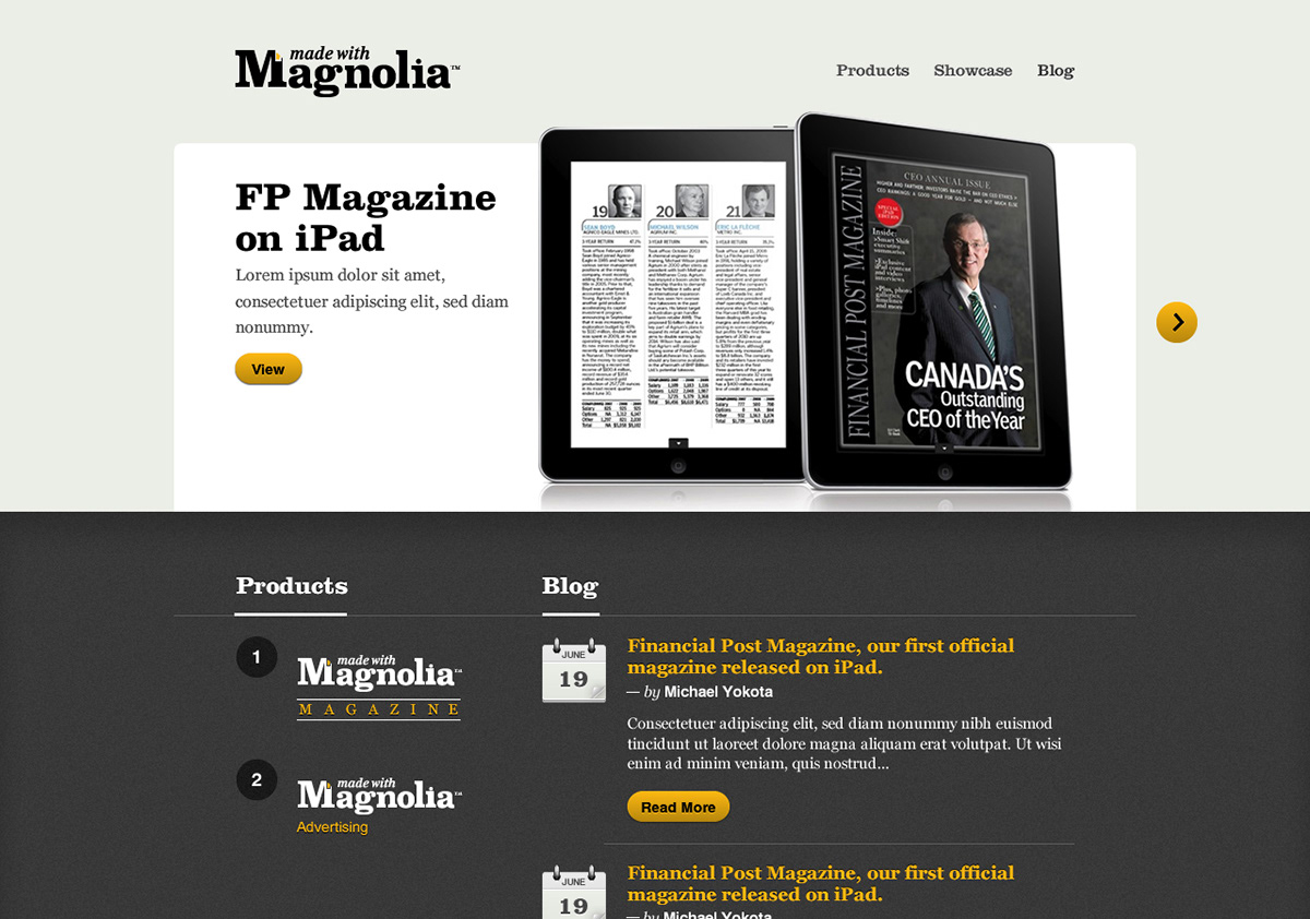 made with magnolia magazine iPad App iPad app aplication