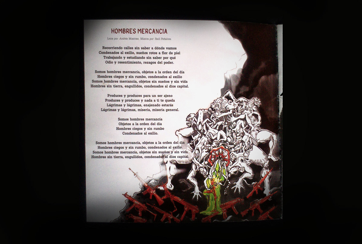 thrash  metal  POLITIC  social   cd  Colombian violence  Illustration digital color