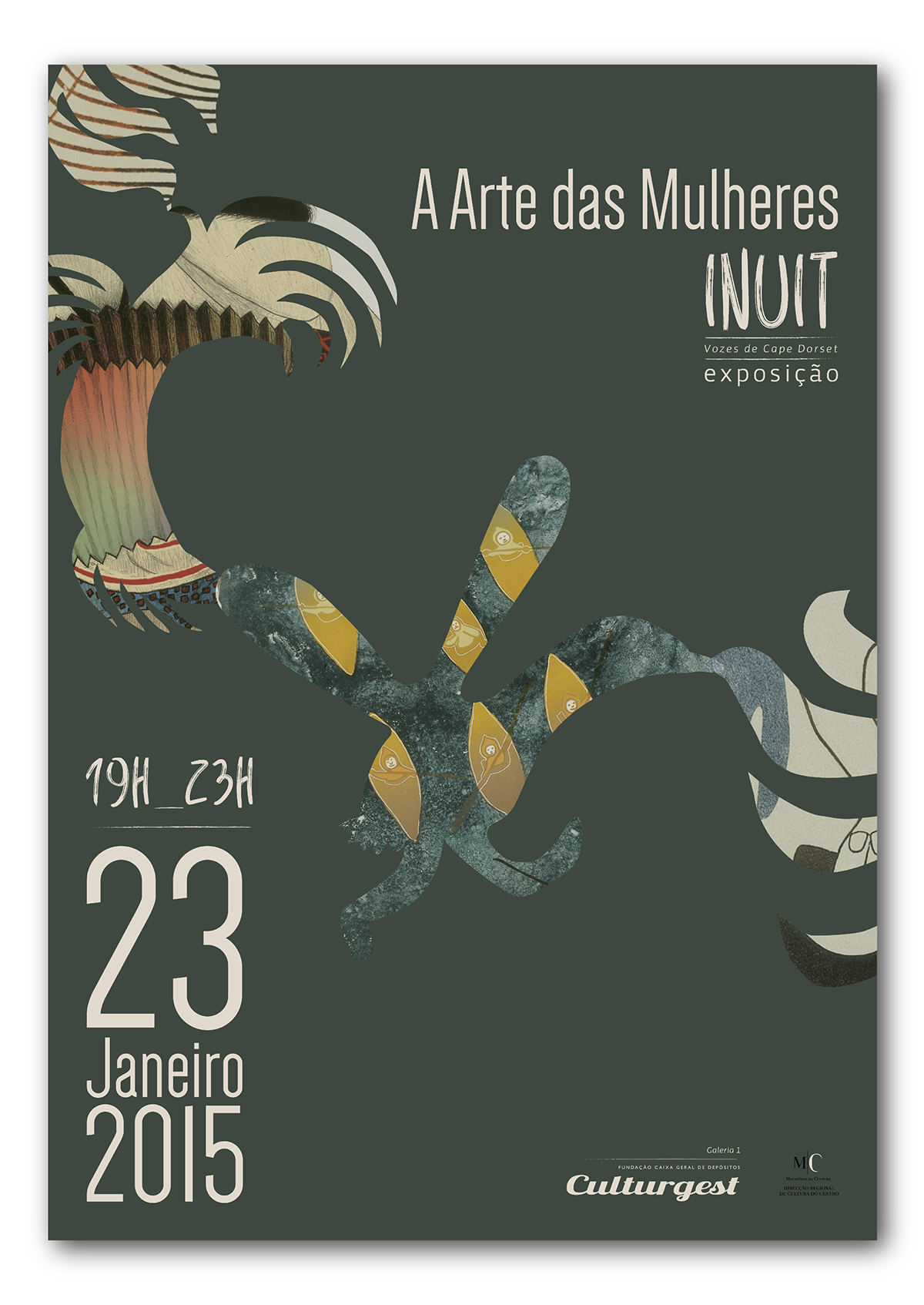 design art paint culture Inuit poster cartaz Exposição Exhibition  cape dorset