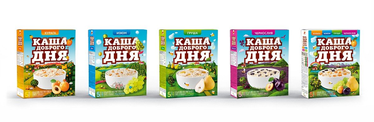 monsters Character characters milk branding lantmannen fruits porridge Cereals good day Sunny incredible world Amo packaging design