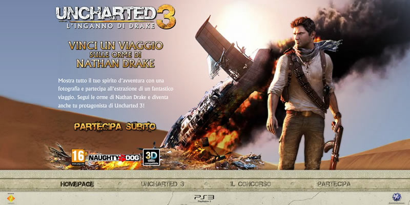 Sony playstation Uncharted 3 Website