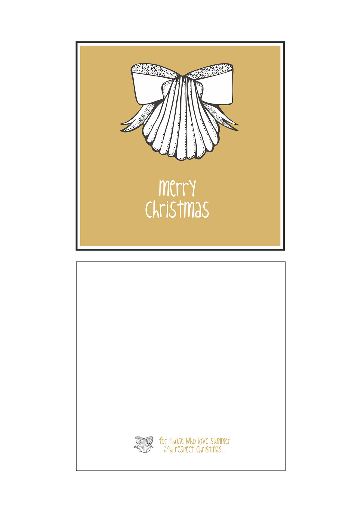 Christmas card gift shell