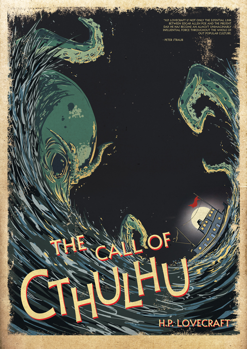 lovecraft  poster  cthulhu  Horror  creature
