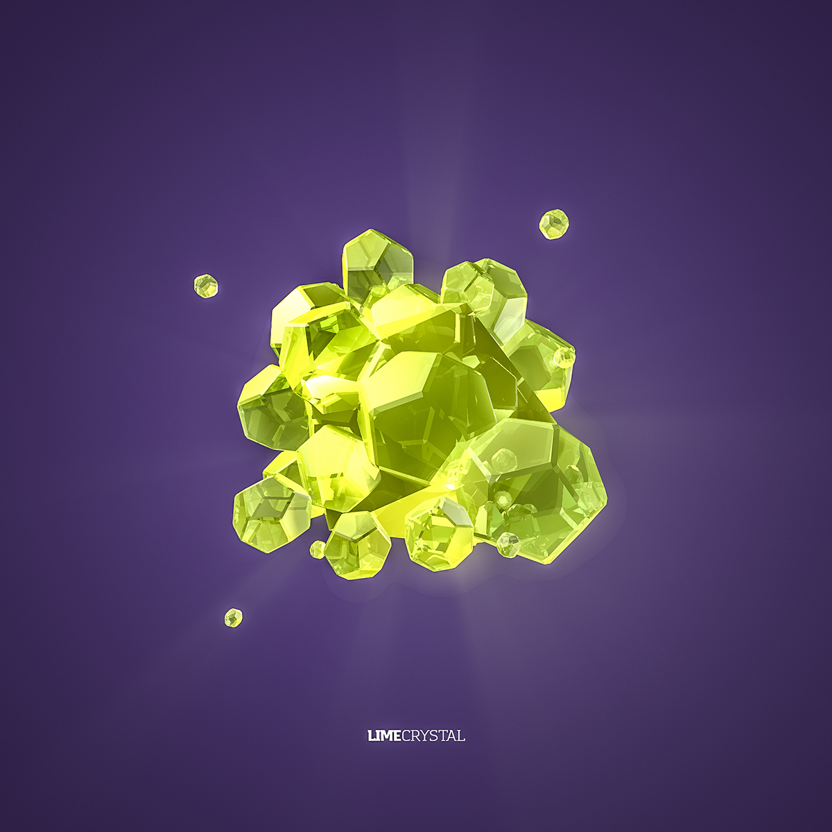 crystals material glass motion 3D vfx brand