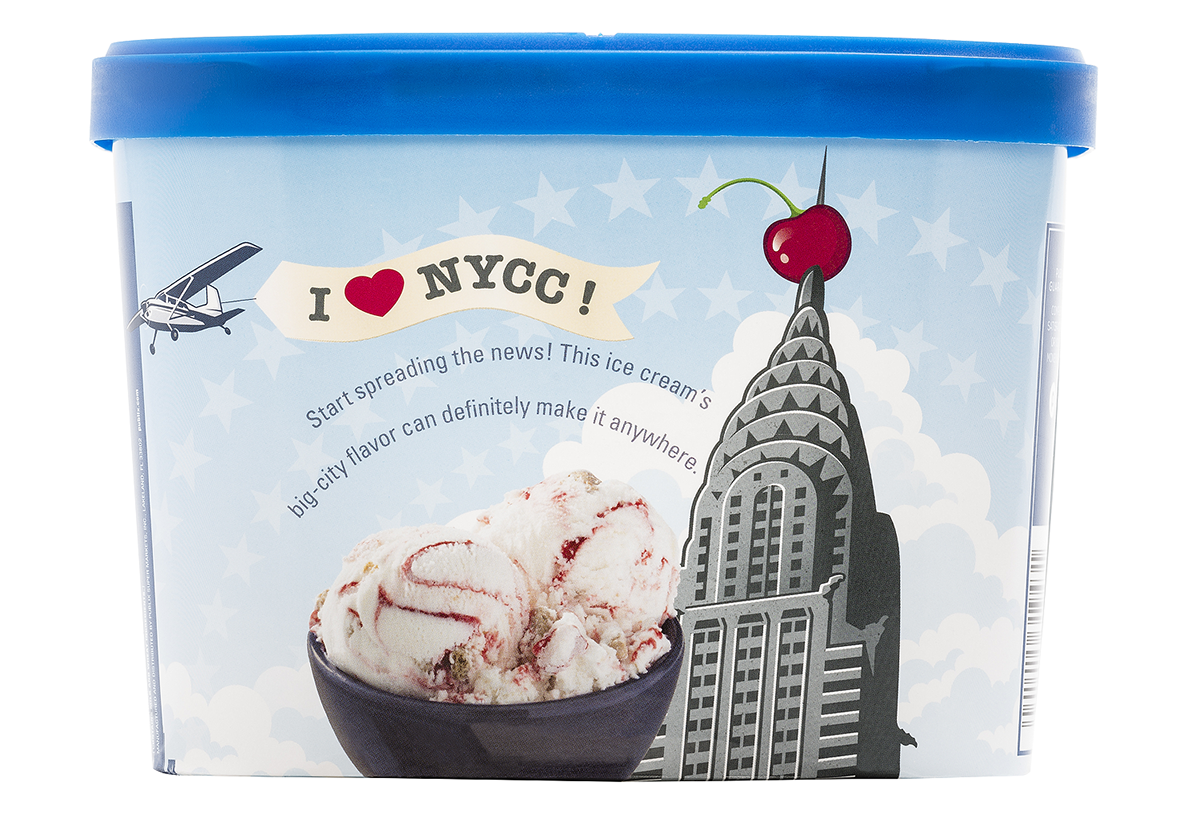 Packaging ILLUSTRATION  State of Liberty New York patriotic ice cream skyline Food  Grocery store Label