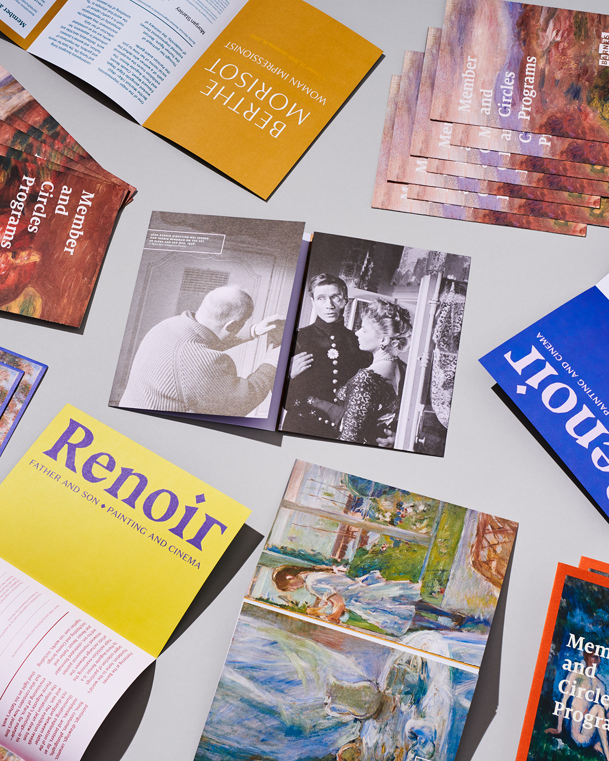 museum brochure Renoir impressionism mailer serif sculpture painting  