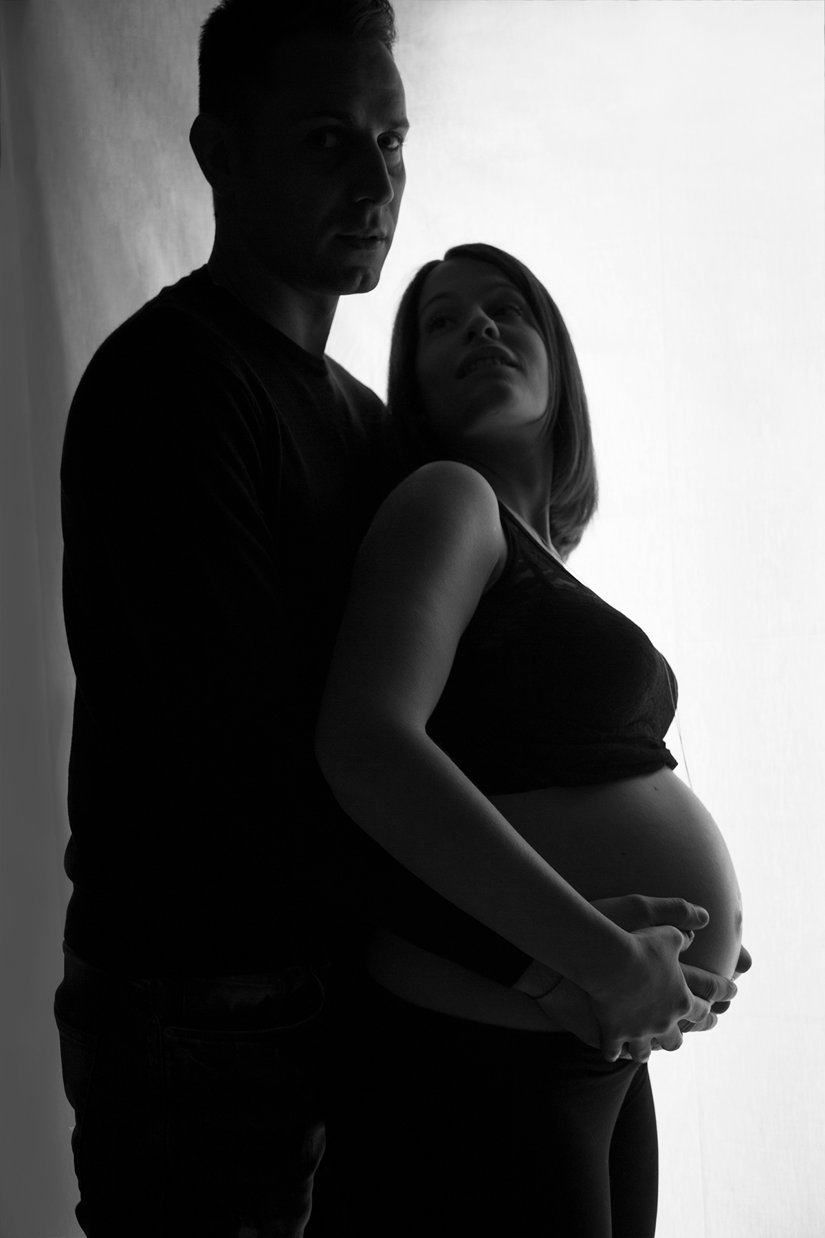 pregnancy black and white Love mother couple pregnant belly blackandwhite